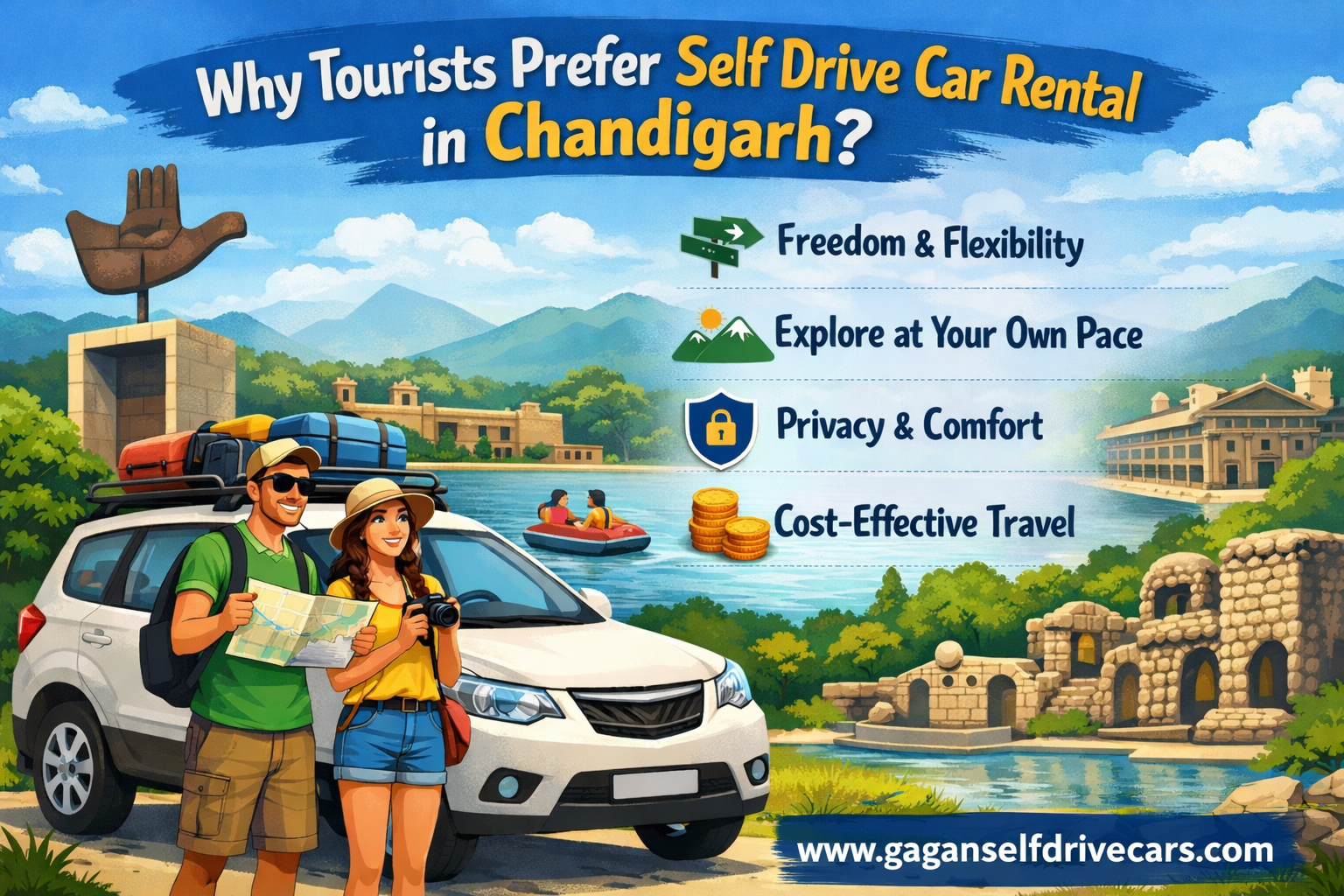 Why Tourists Prefer Self Drive Car Rental in Chandigarh?