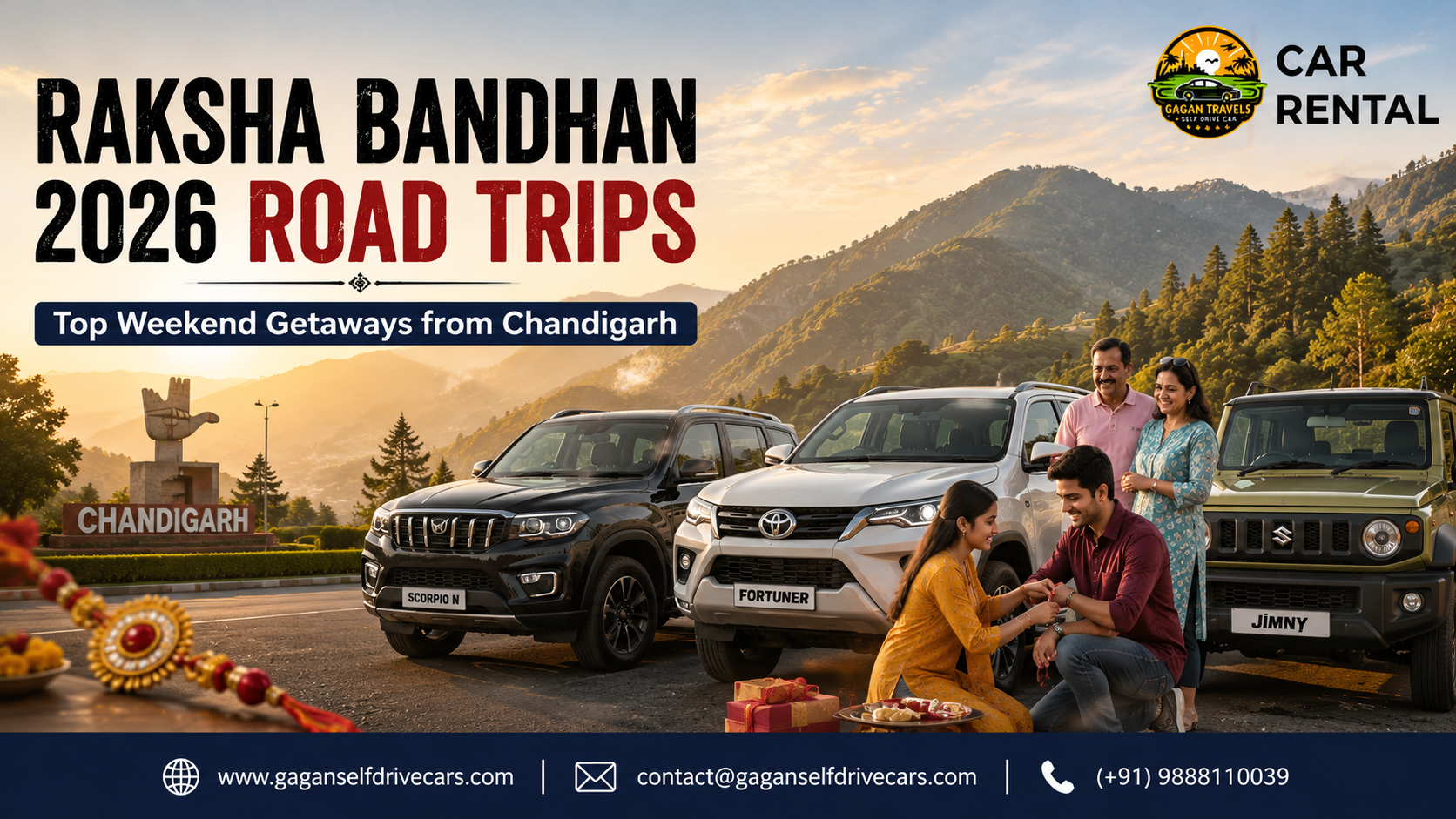 Raksha Bandhan 2026: Top Weekend Road Trips from Chandigarh