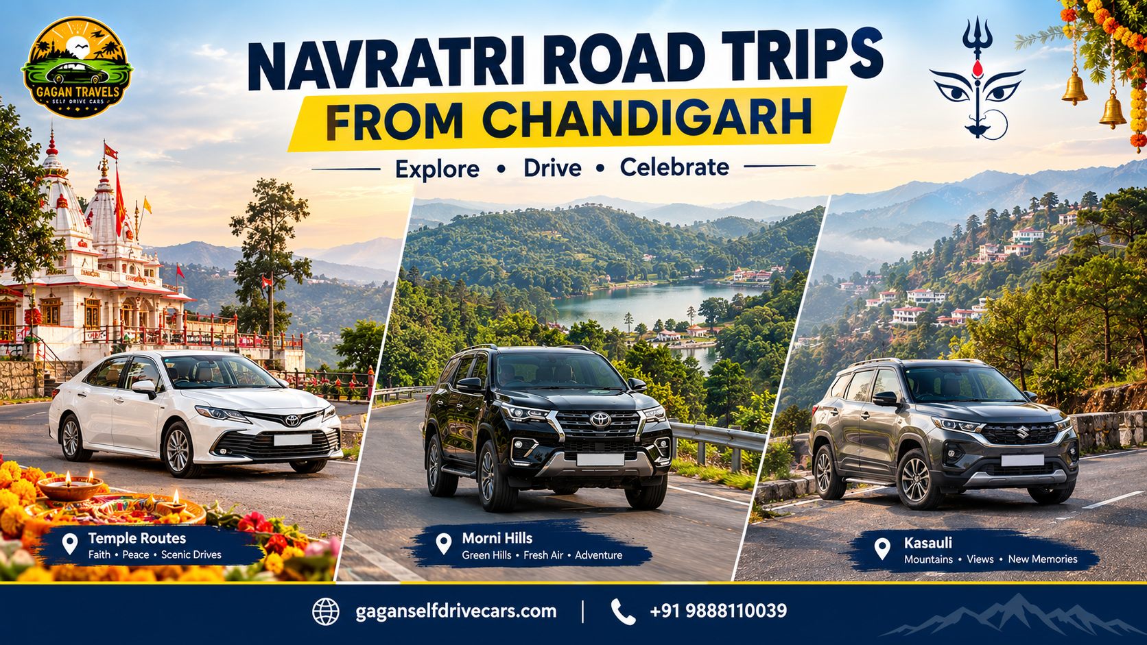 Navratri road trips from Chandigarh 2026