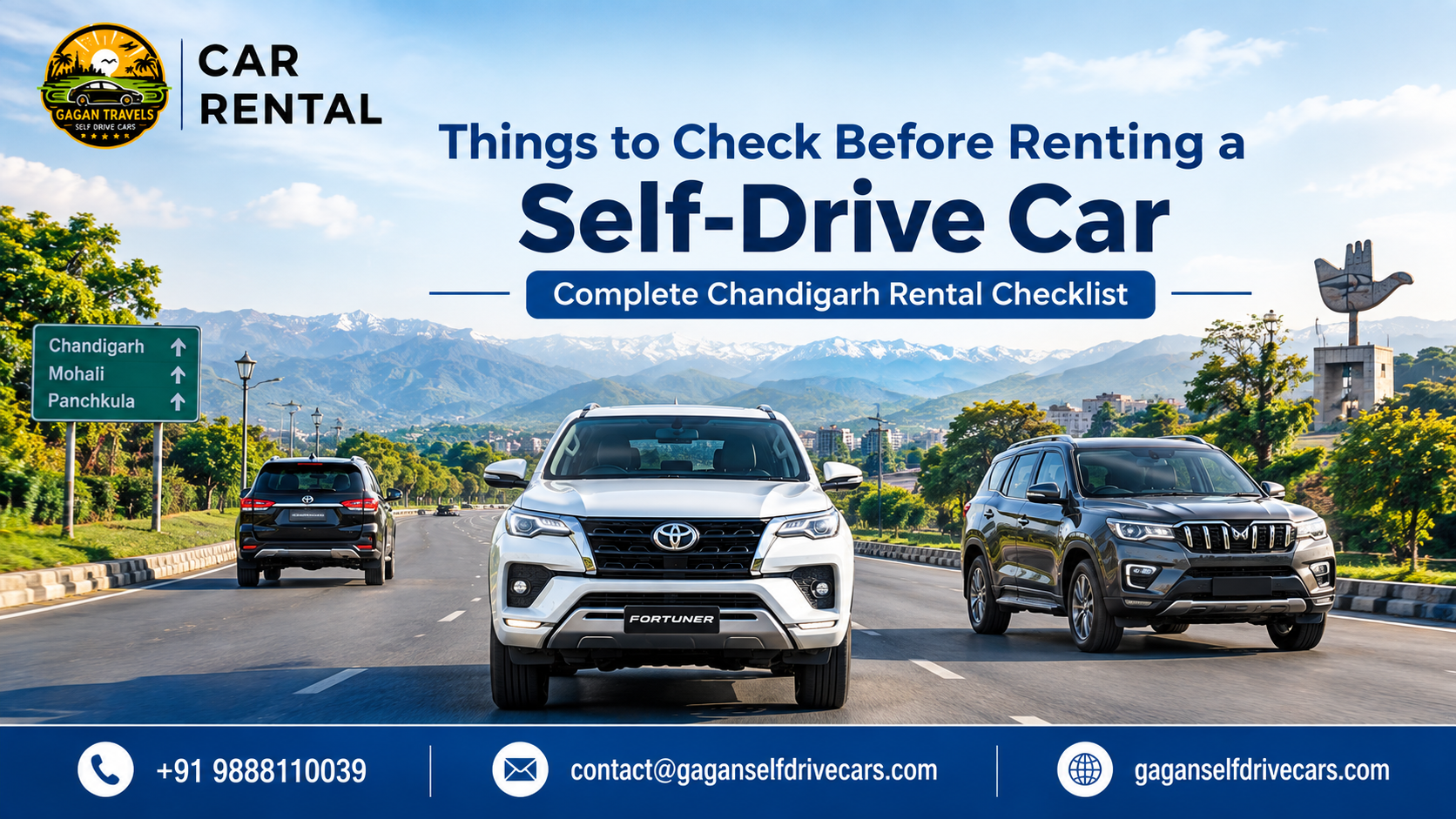 Things to check before renting a self-drive car in Chandigarh